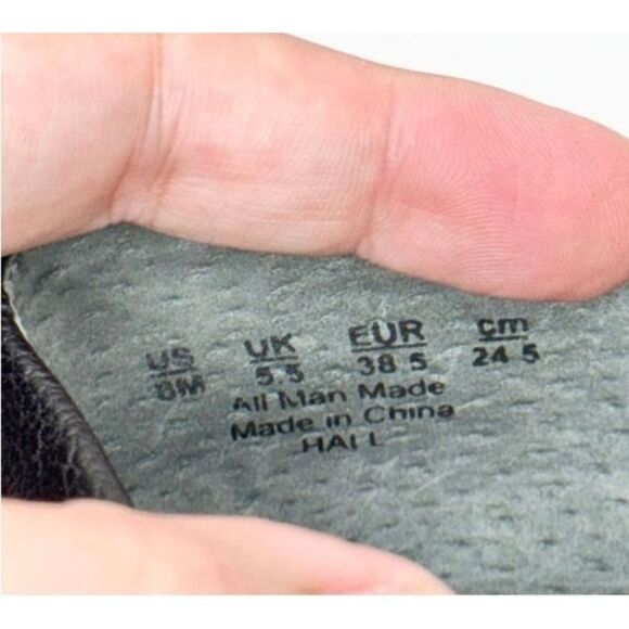 Zodiac Black Leather Pointed Toe Ballet Flats Women's Size 8M - Picture 5 of 6